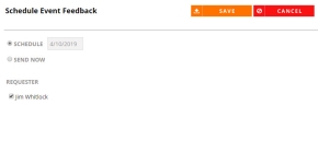 Schedule Event Feedback dialog